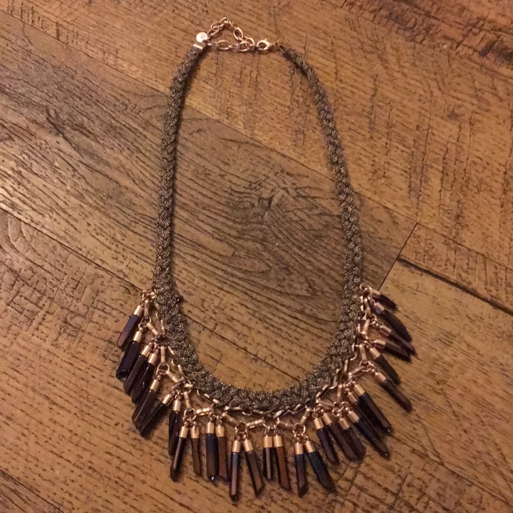 Bora Fringe Stella & Dot rose gold necklace